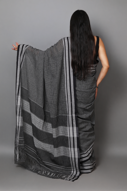 DHARA –Jet Black Checks
