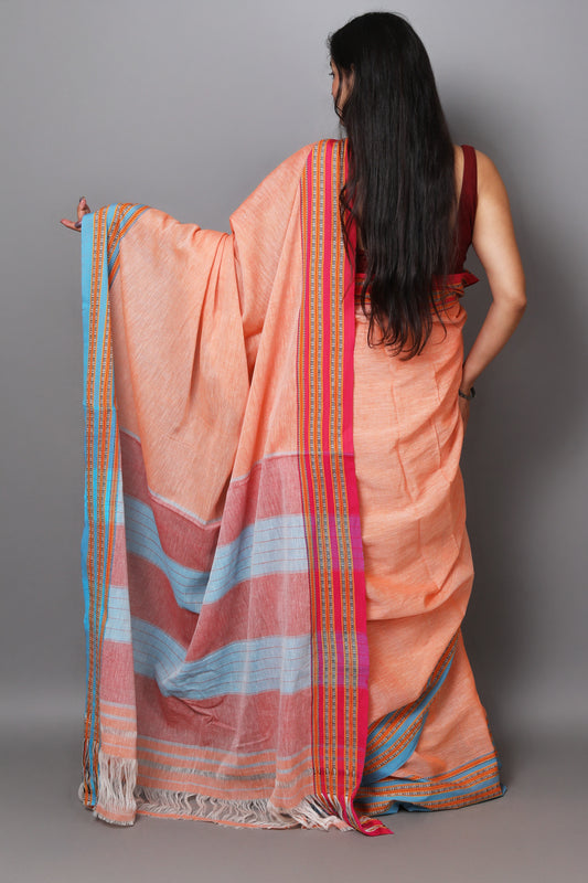 SAGARI - Coral Peach Ganga Jamuna