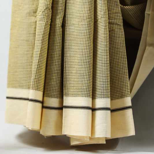 Yellow With Baige Border saree