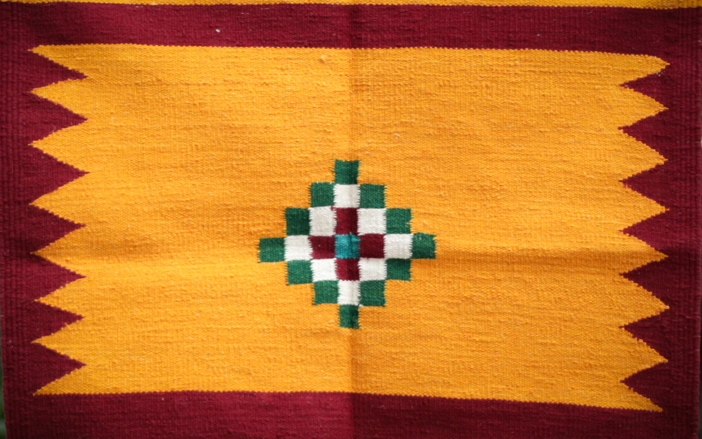 GEOMETRIC - Mustard and Green - 2 x 2 ft