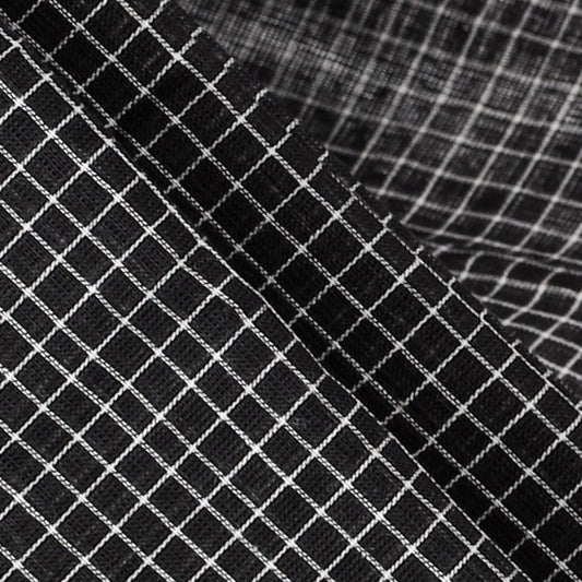 SAGARI - Jet Black Checks Double Border (Blue/Pink)