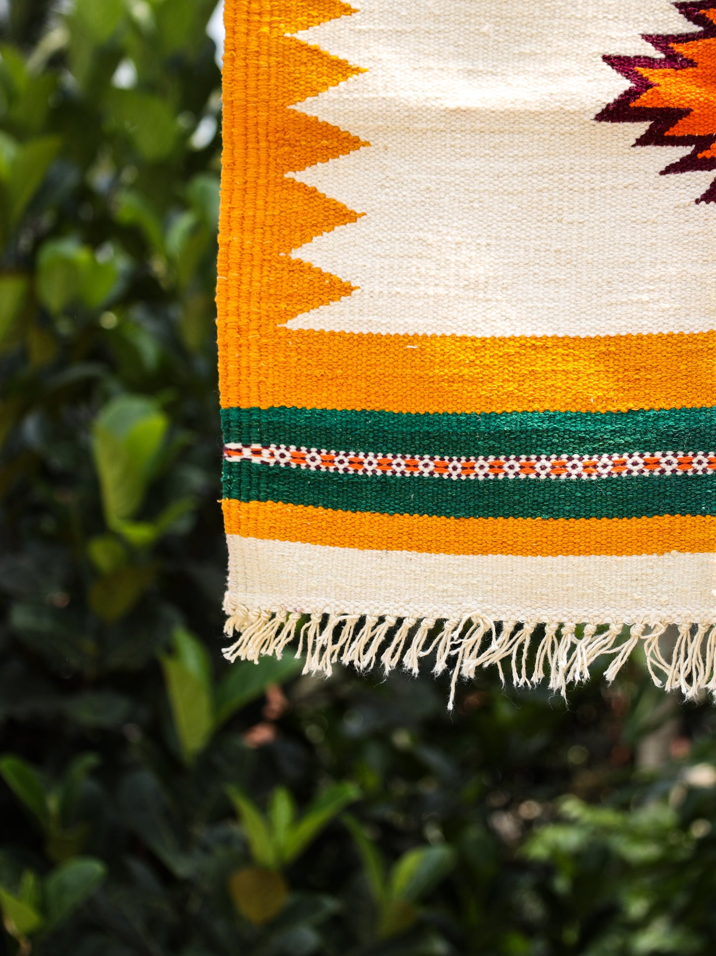 GEOMETRIC - Marigold & Burnt Orange Badi Ghadi - 1.5 x 1.5 ft