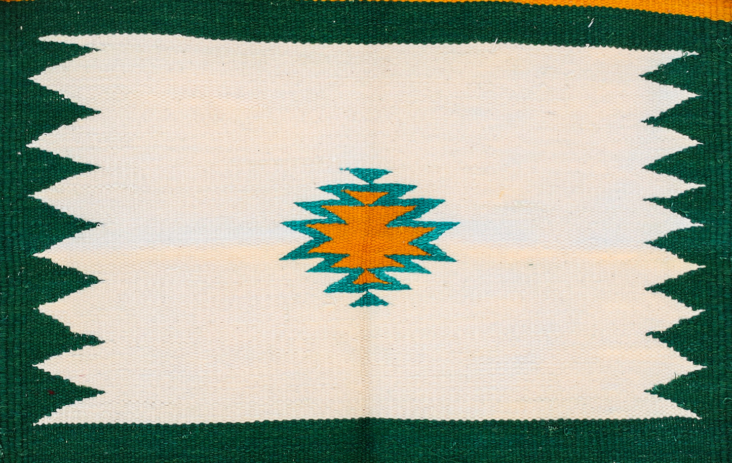 GEOMETRIC - Forest Green and Yellow Badi Ghadi - 1.5 x 1.5 ft