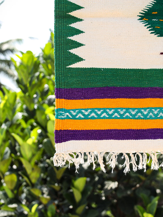 NAVAL - Green and Deep Purple (Mor) - 2 x 2 ft
