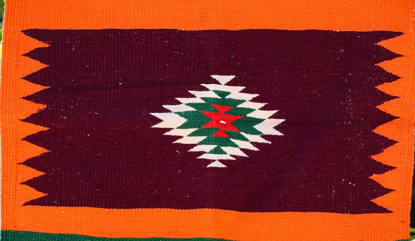 GEOMETRIC - Amber Orange Badi Phool - 2 x 2 ft