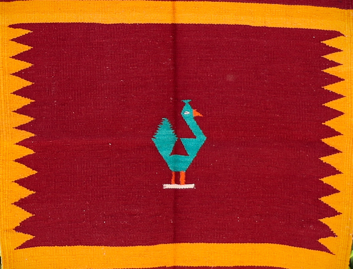 NAVAL - Crimson Maroon and Yellow (Mor) - 2 x 5 ft
