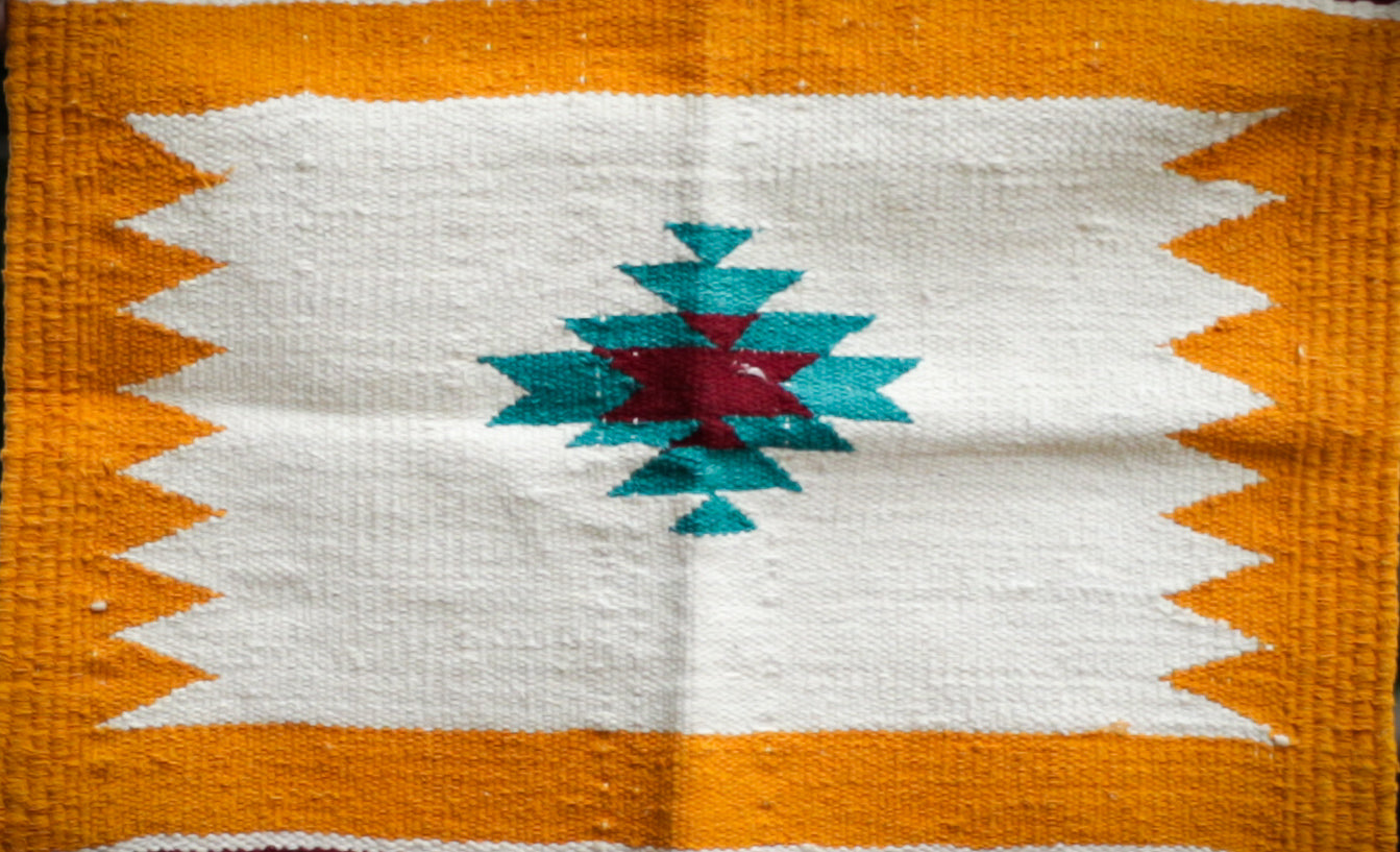 GEOMETRIC - Mustard and Cream - 1.5 x 1.5 ft