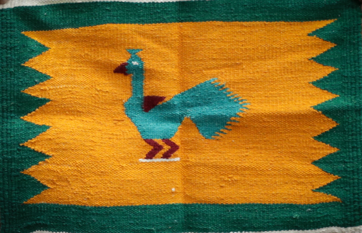 GEOMETRIC - Mustard and Green - 1.5 x 1.5 ft