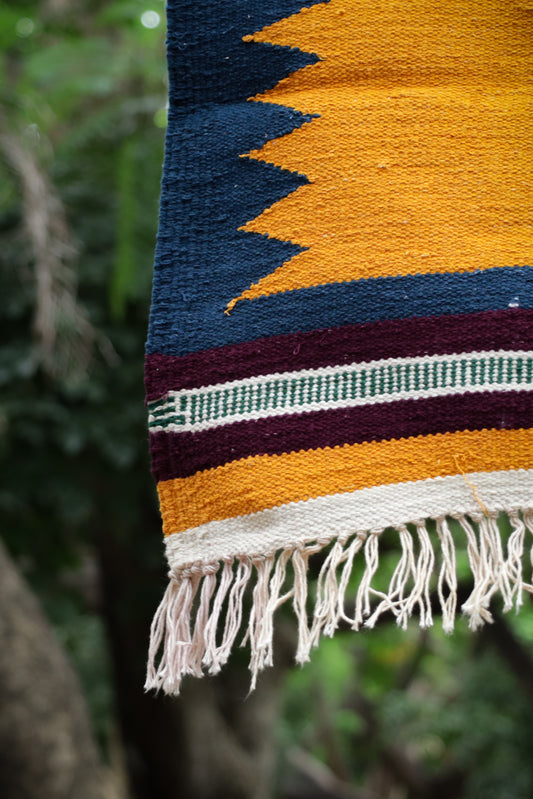 NAVAL - Yellow and Persian Blue - 1.5 x 1.5 ft