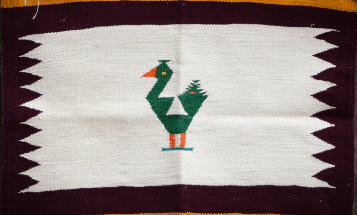 NAVAL - Deep Maroon and Green- 2 x 2 ft