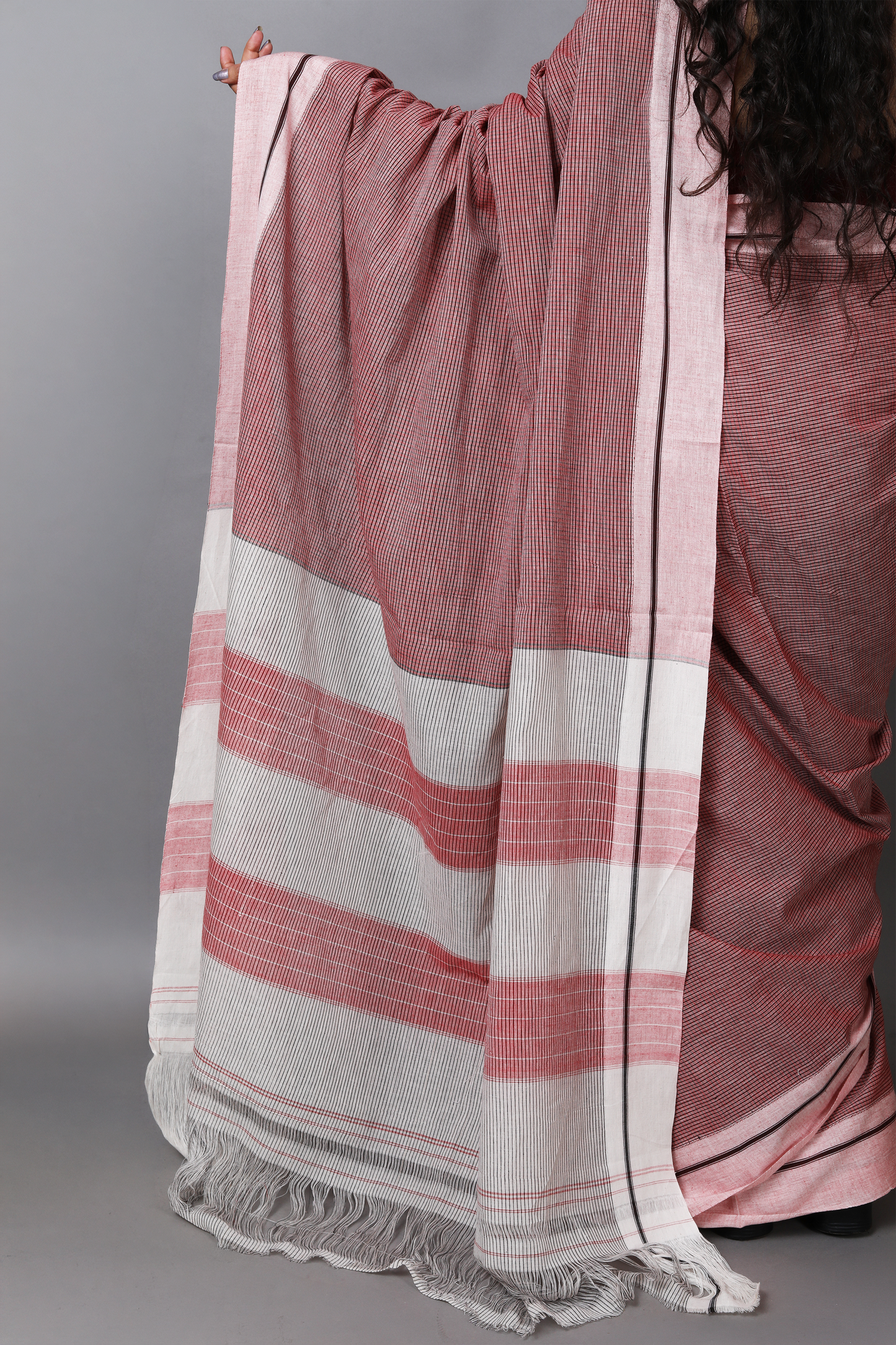 MOUNA -  Brick Red Checks