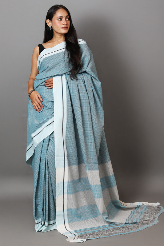 MOUNA – Ice Blue Checks