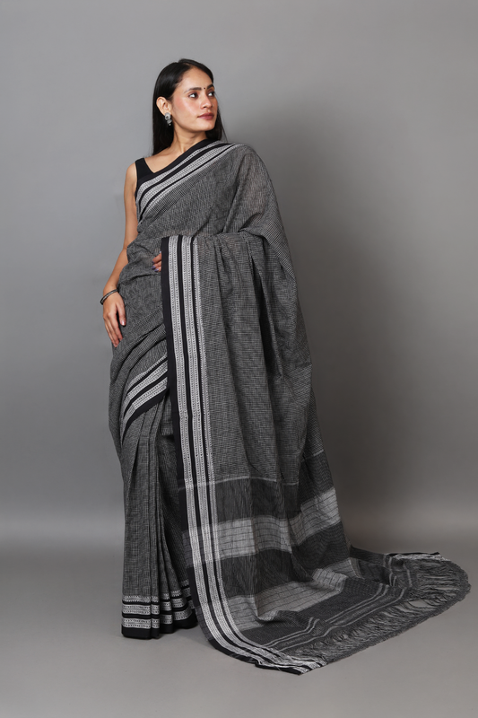 DHARA –Jet Black Checks