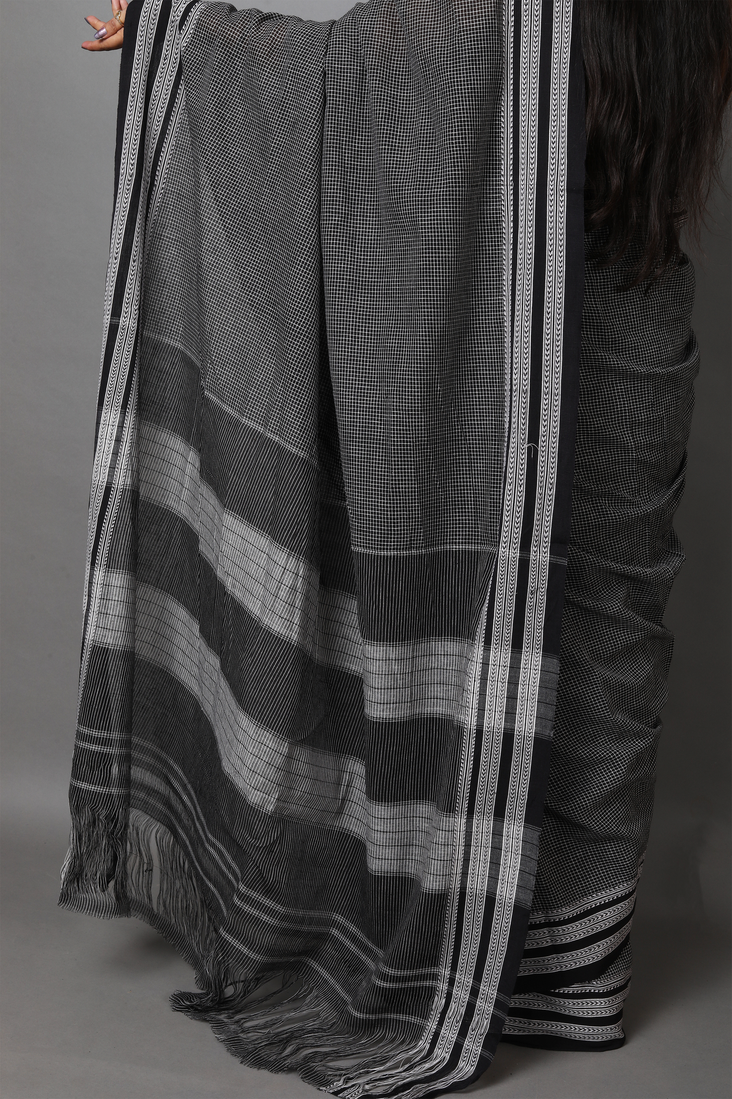 DHARA –Jet Black Checks