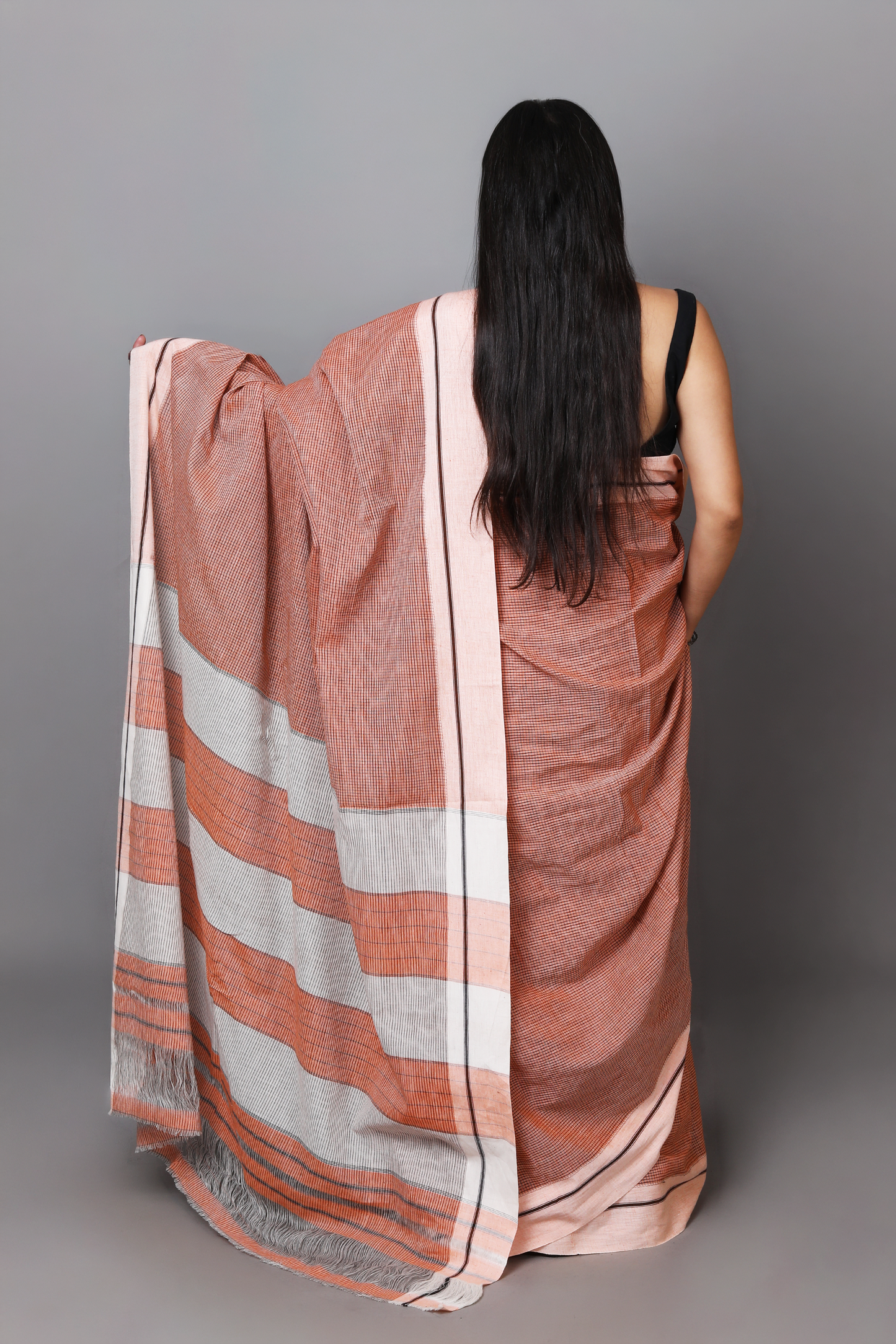 MOUNA - Earthy Orange Checks