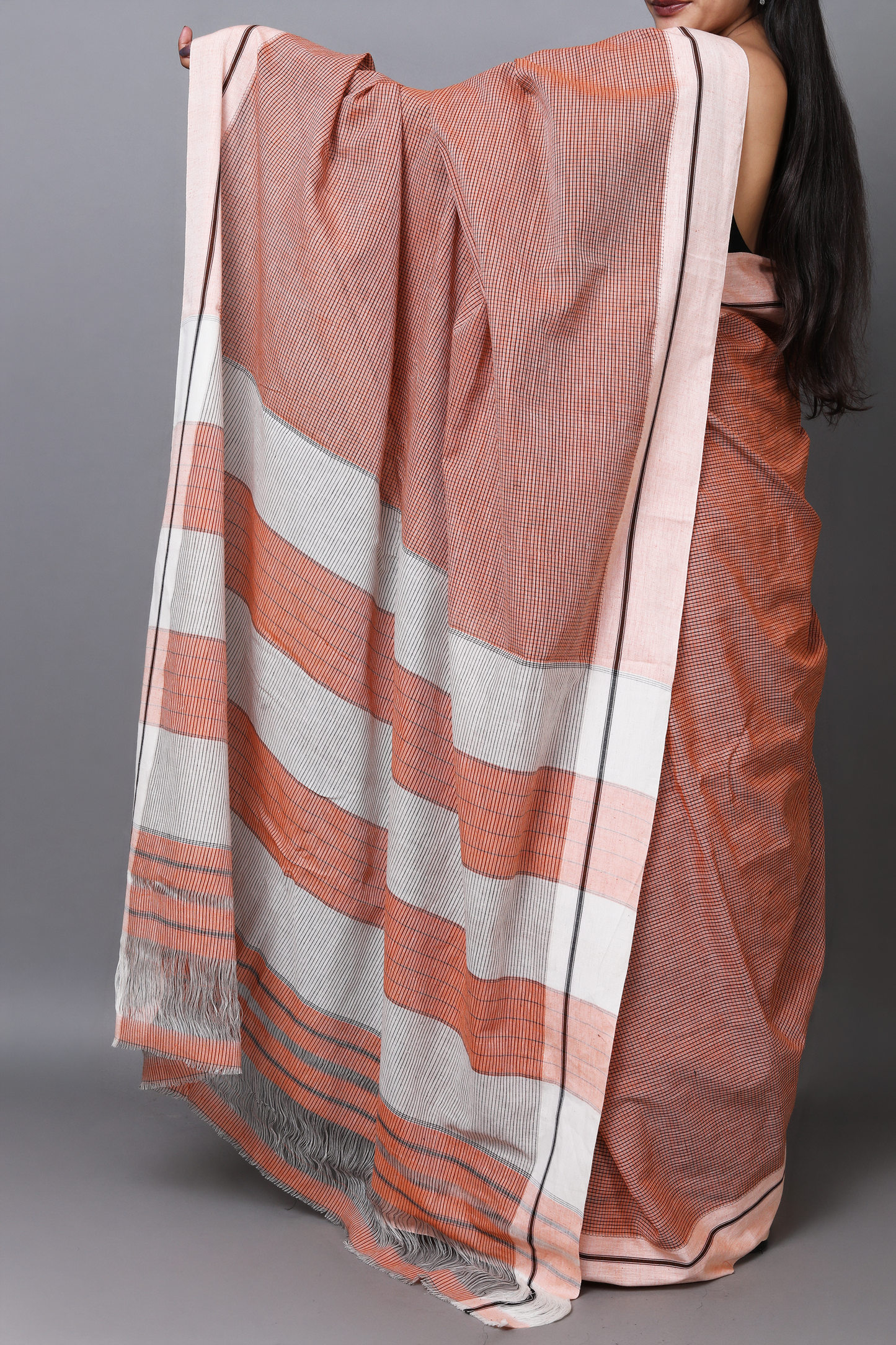 MOUNA - Earthy Orange Checks