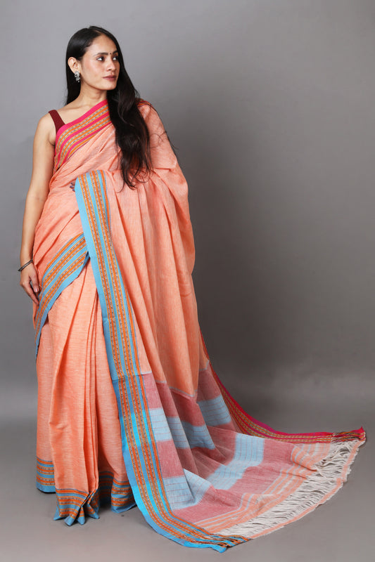 SAGARI - Coral Peach Ganga Jamuna