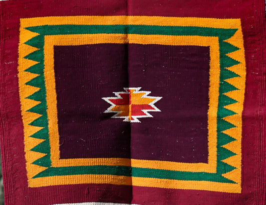 GEOMETRIC - Deep Maroon Badi Ghadi - 2 x 4 ft