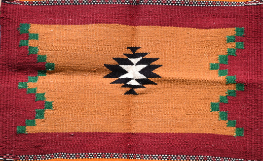 GEOMETRIC - Rust Maroon - 1.5x1.5 ft