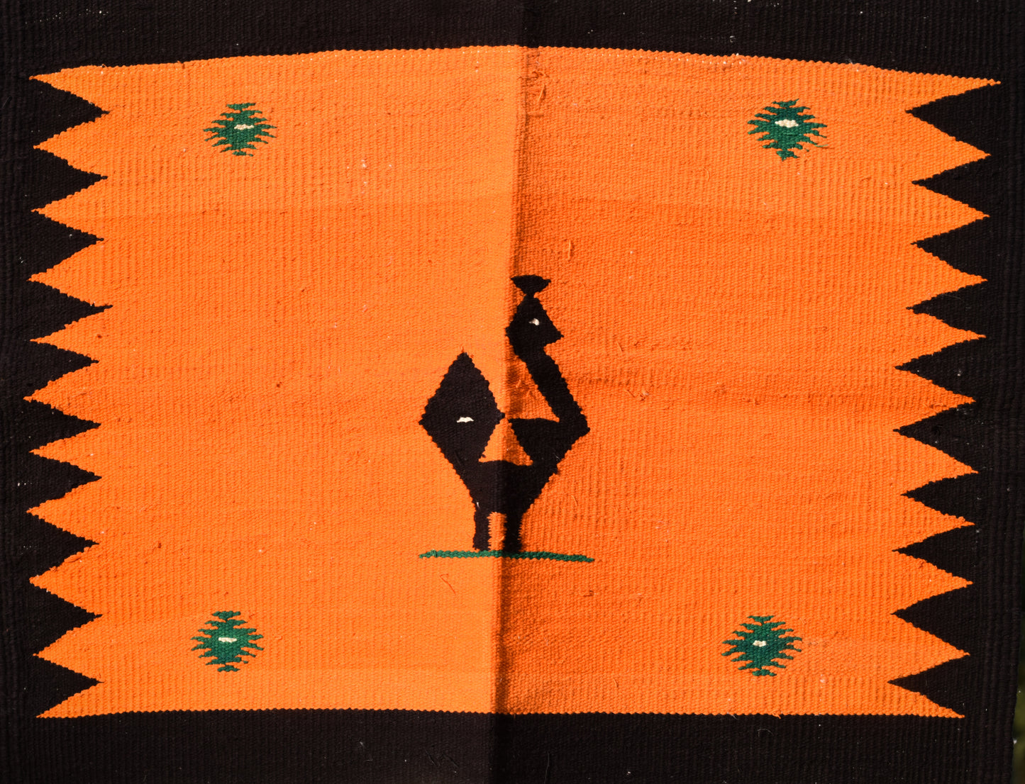 NAVAL - Tangerine Noir Peacock Motif - 2x4 ft