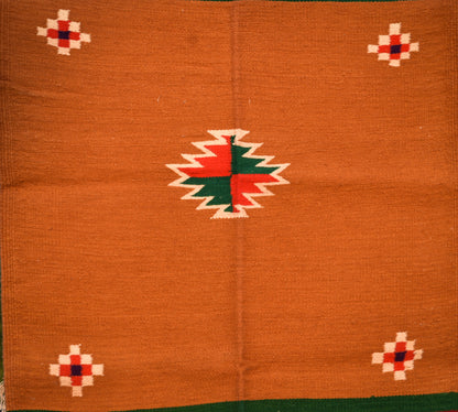 GEOMETRIC - Mustard Maroon - 2x5 ft