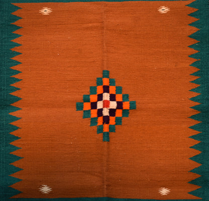 GEOMETRIC - Mustard Teal Diamond - 2x5 ft