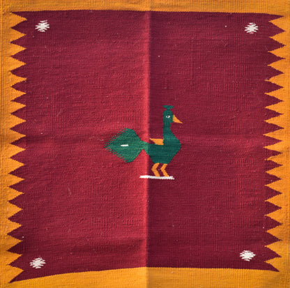 NAVAL - Ruby Amber Peacock Motif - 2x5 ft