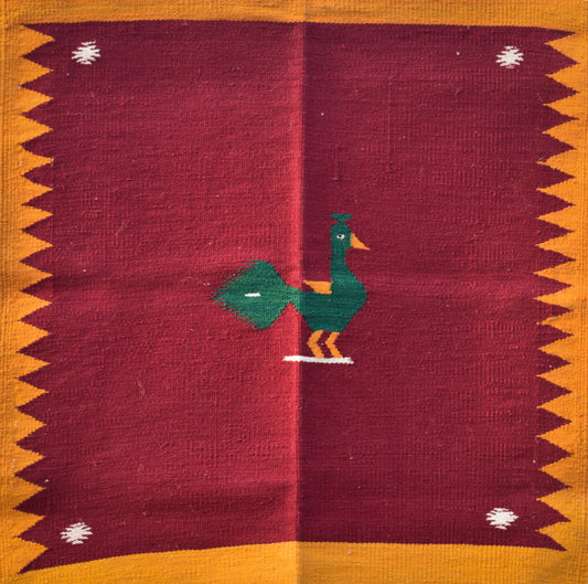 NAVAL - Ruby Amber Peacock Motif - 2x5 ft