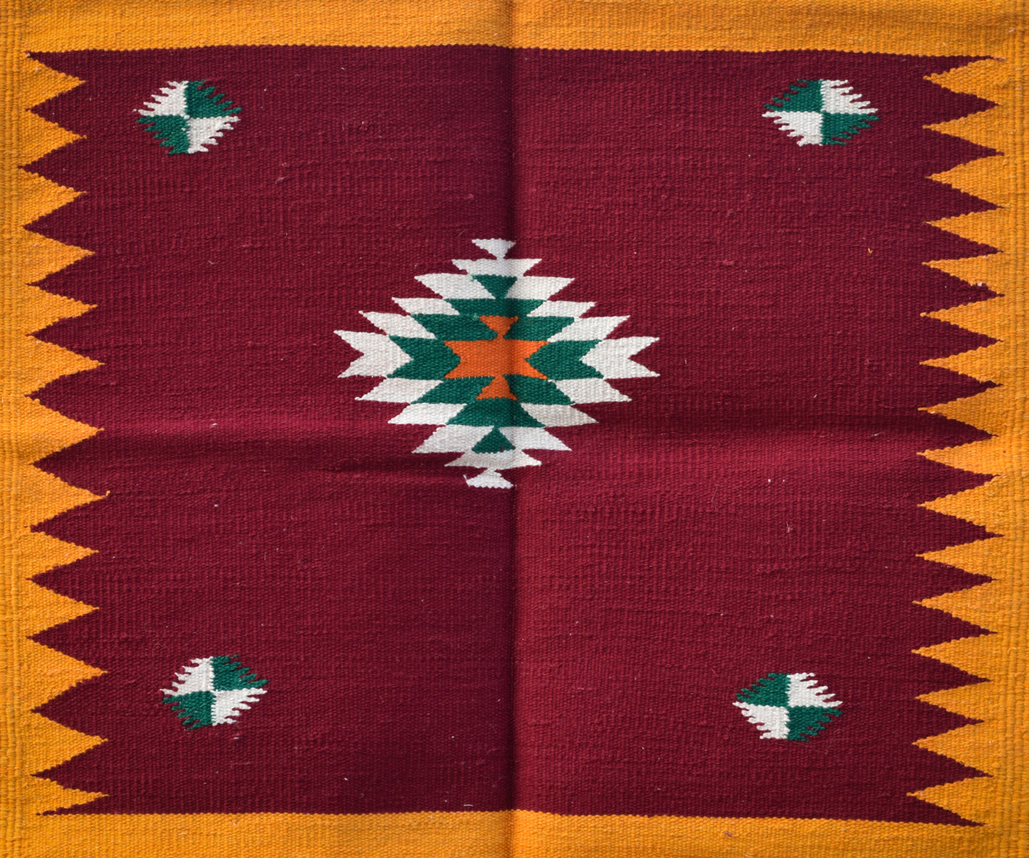 GEOMETRIC - Maroon Yellow Diamond - 2x5 ft