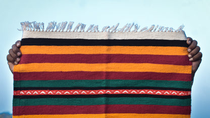 NAVAL - Garnet Ochre Peacock Motif - 2x4 ft