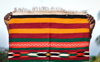 NAVAL - Tangerine Noir Peacock Motif - 2x4 ft