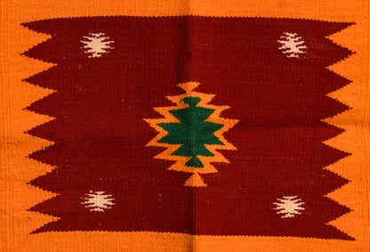 Geometric - Ember Maroon Diamond – 1.5 × 1.5 ft