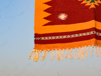 Geometric - Ember Maroon Diamond – 1.5 × 1.5 ft