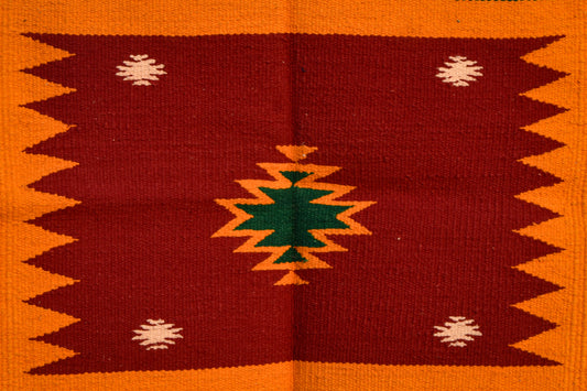 Geometric - Forest Flame – 1.5 × 1.5 ft