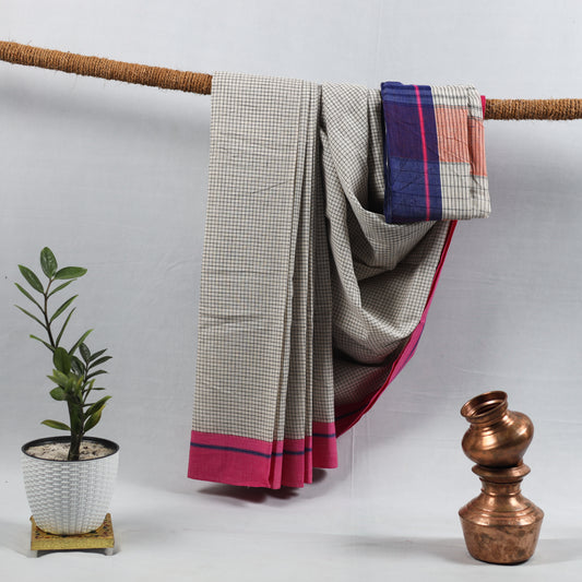 Double Colored Checkered saree