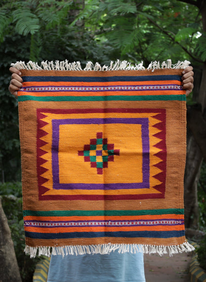 GEOMETRIC - Multicolor and Mustard - 2 x 2 ft