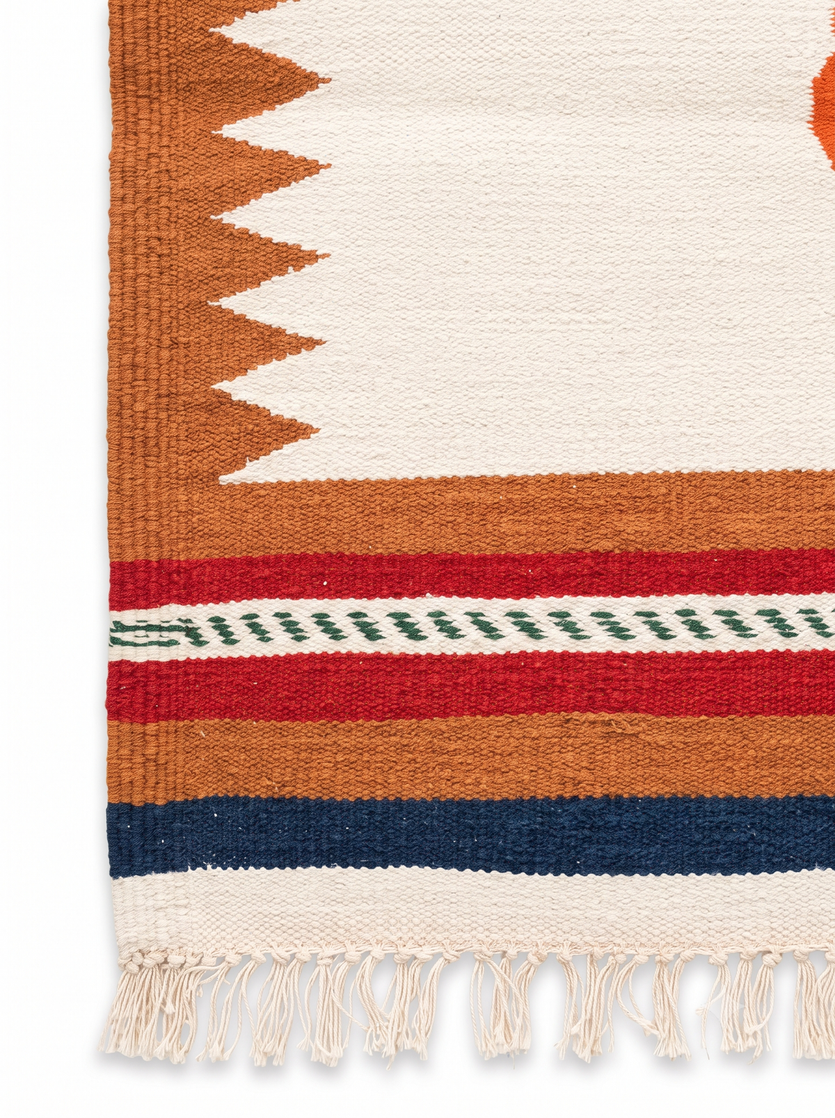 NAVAL - Raw Ecru & Tangy Apricot - 2 x 2 ft