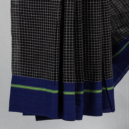 VARNA -  Jet Black Checks Double Border (Blue/Green)