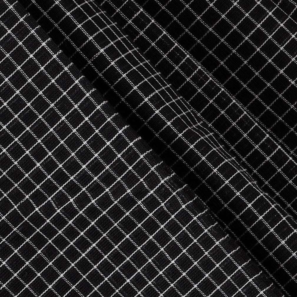 VARNA -  Jet Black Checks Double Border (Blue/Green)
