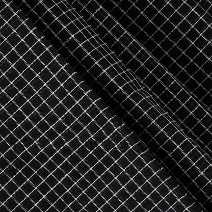 VARNA -  Jet Black Checks Double Border (Blue/Green)