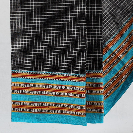 SAGARI - Jet Black Checks Double Border (Blue/Pink)