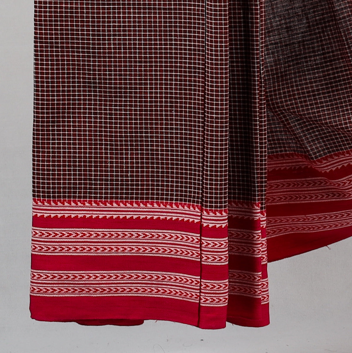 DHARA – Maroon Checks