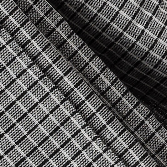 SAGARI – Grey Checks Double Border (Red/Yellow)