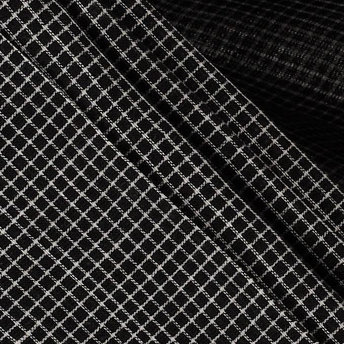 VARNA – Jet Black Checks Double Border (Mustard / Red)