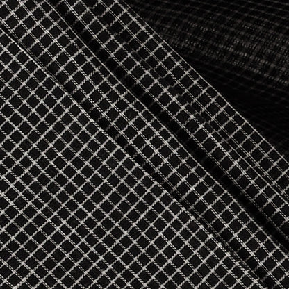 VARNA – Jet Black Checks Double Border (Mustard / Red)