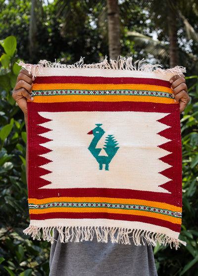 NAVAL - Burgundy & Mustard - 1.5 x 1.5 ft