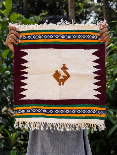 NAVAL - Burgundy & Emerald - 1.5 x 1.5 ft