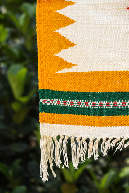 GEOMETRIC - Amber & Green Badi Ghadi - 1.5 x 1.5 ft