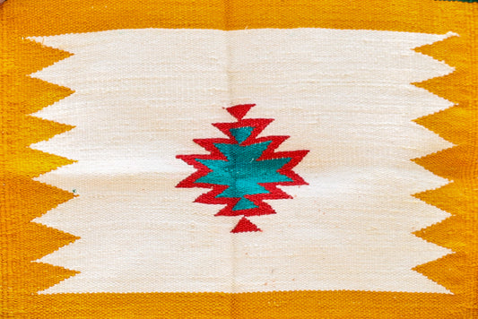 GEOMETRIC - Haldi & Emerald Badi Phool - 1.5 x 1.5 ft