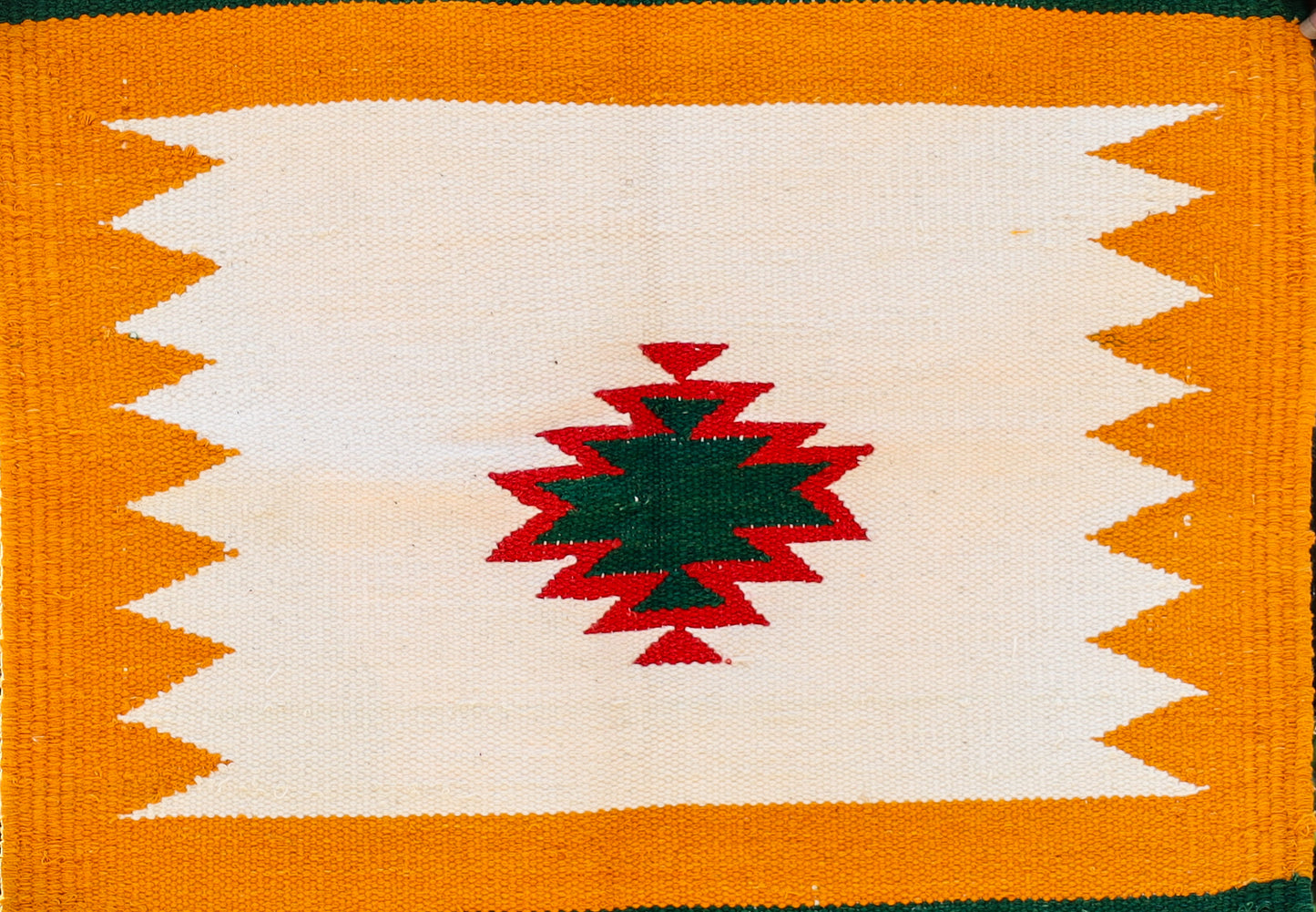 GEOMETRIC - Forest Green Red Badi Ghadi - 1.5 x 1.5 ft